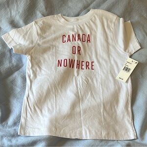 Canada White and Red Short Sleeve Tee